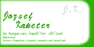 jozsef kapeter business card